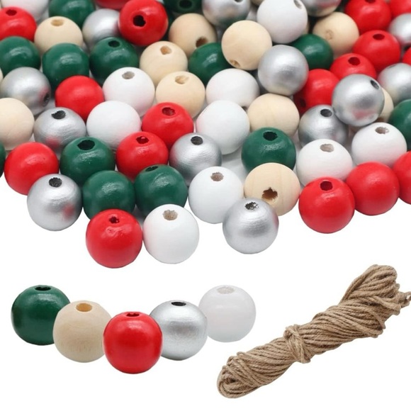 AWEELON 200Pcs Easter Wooden Beads for Craft Jewellery Making NIB - Picture 2 of 6